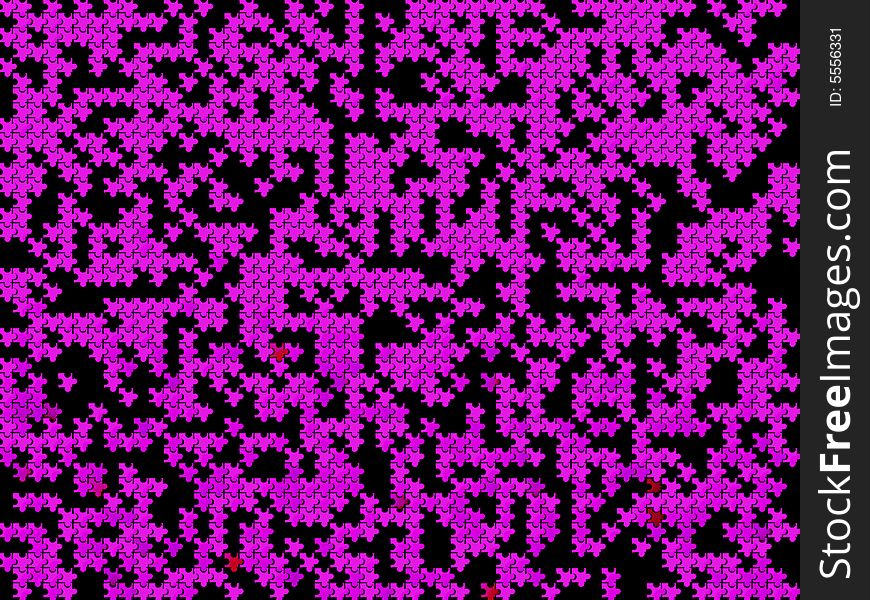 Background made of a pink puzzle - illustration