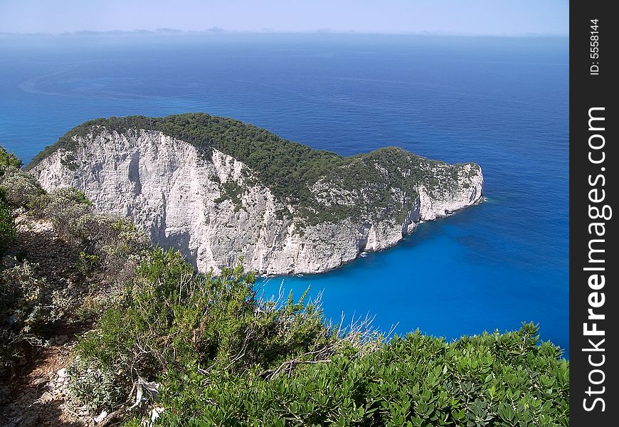 Coast line of Zakynthos, also known as Zante, taken near to the famous Smugglers cove. Coast line of Zakynthos, also known as Zante, taken near to the famous Smugglers cove.