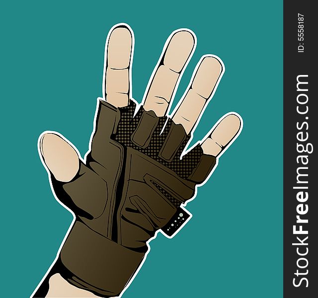Vector hand in glove cycle
