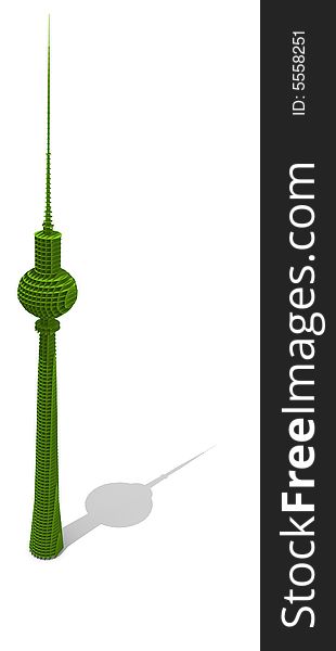 A model of the german Tv-Tower. A model of the german Tv-Tower