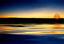 Sunset And Stars Royalty Free Stock Photos Sunset And Stars Royalty Free Stock Photos