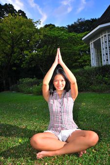 Girl Doing Yoga 5 Stock Photos