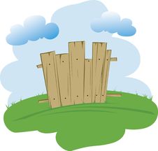 Lonely Fence Royalty Free Stock Photography Lonely Fence Royalty Free Stock Photography