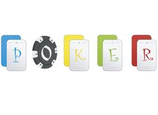 Poker Text On Cards Royalty Free Stock Photography Poker Text On Cards Royalty Free Stock Photography