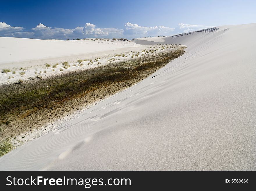 The landscape on desert Leba. The landscape on desert Leba