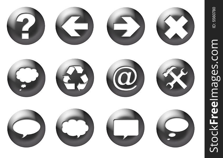 Round buttons useful for websites, designs, etc. Round buttons useful for websites, designs, etc.
