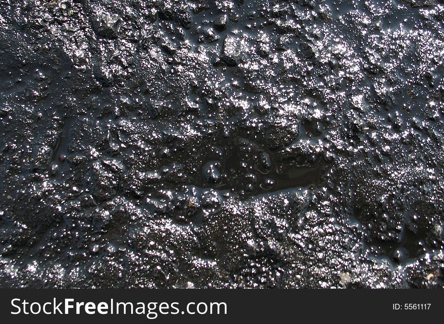 Car oil in asphalt texture. Car oil in asphalt texture