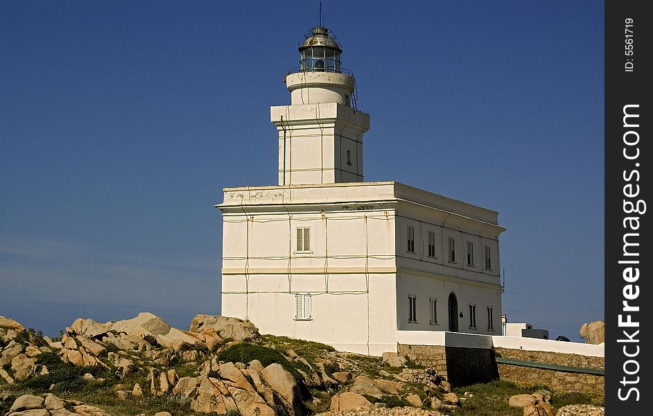 Good shot of lighthouse in Sardinia