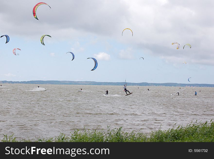 Kites for boarding in sea