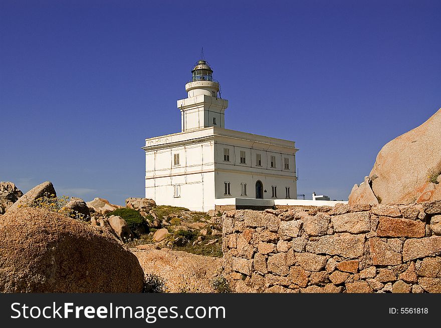 Good shot of lighthouse in Sardinia