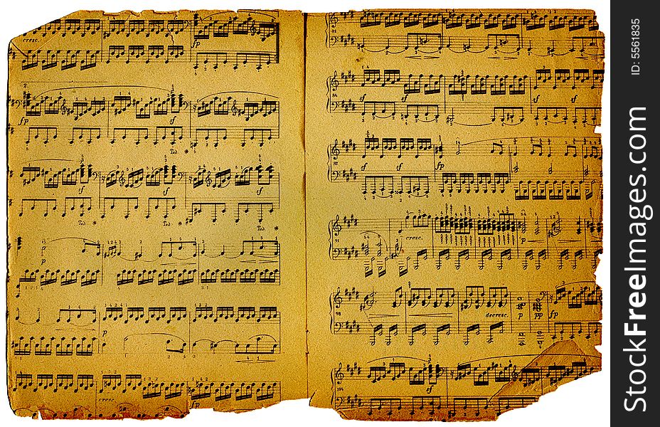 Vintage musical pages