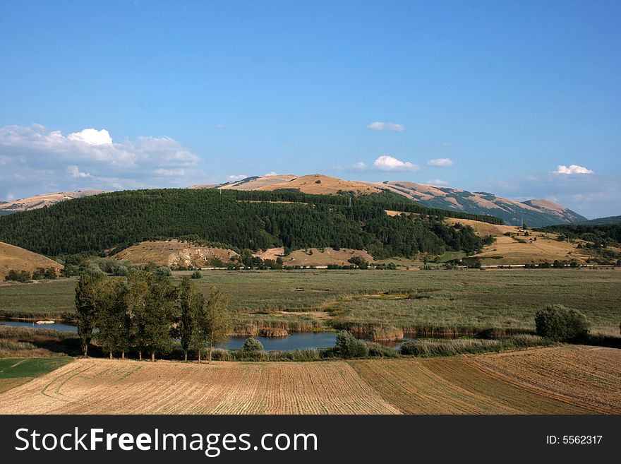 This is Colfiorito lake in umbria. This is Colfiorito lake in umbria