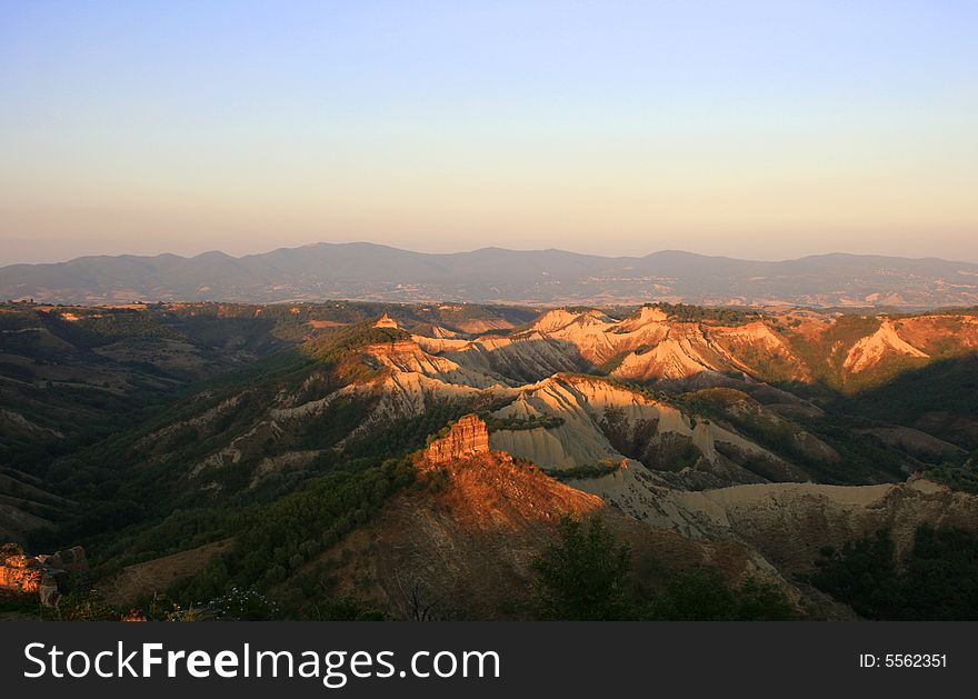 Photo of badands in the lazio regione - Italy. Photo of badands in the lazio regione - Italy