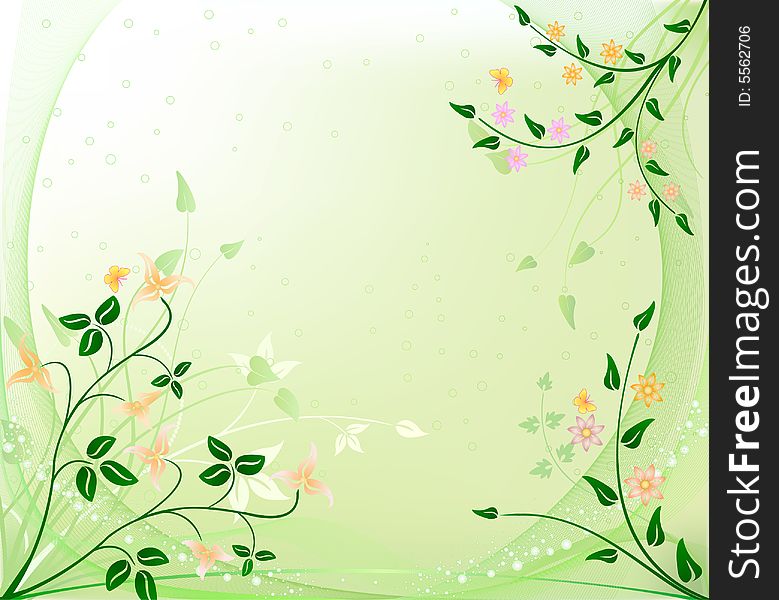 Abstract floral background vector illustration