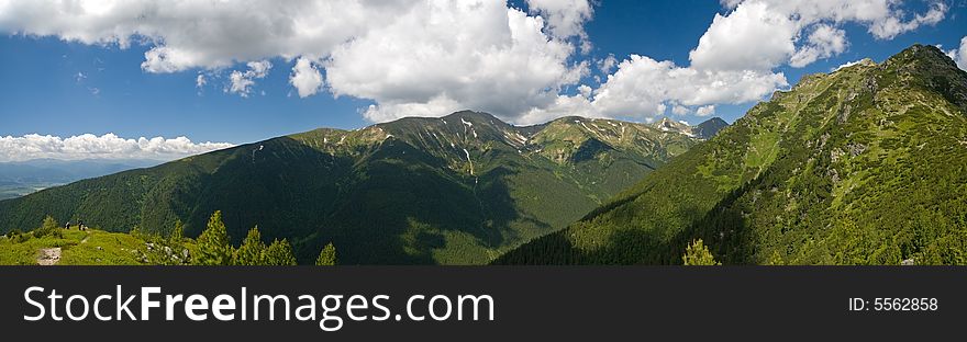 Beautiful Panorama of West Tatra Mountains, Slovakia