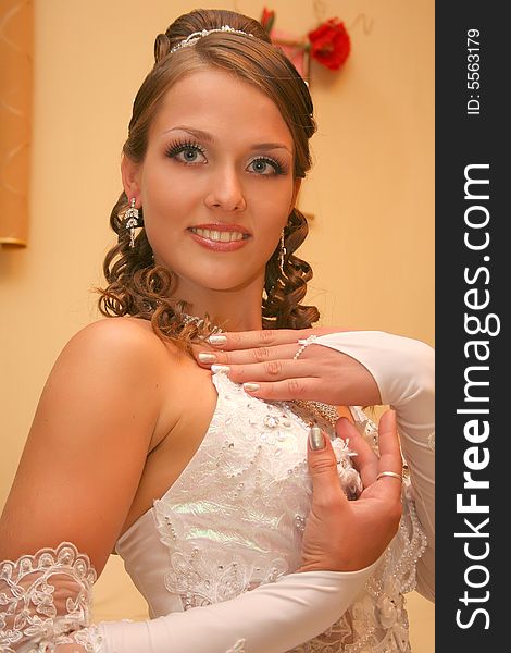 Bride in wedding dress