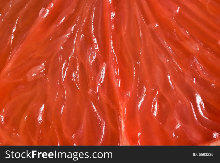 Close up of a grapefruit's pulp. Close up of a grapefruit's pulp