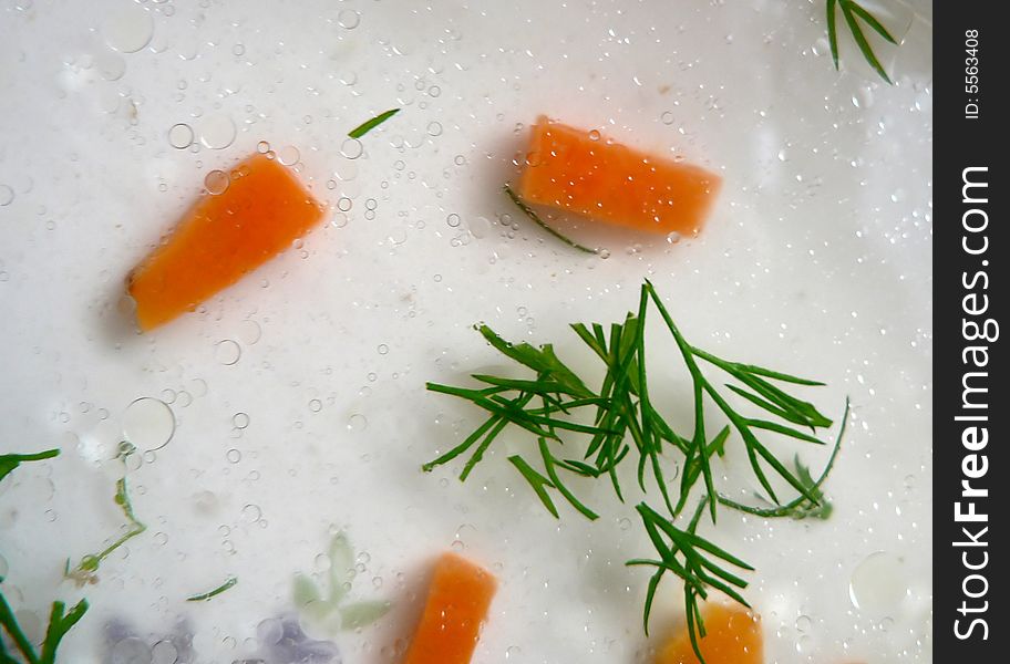 Testy soup with carrot and Fennel