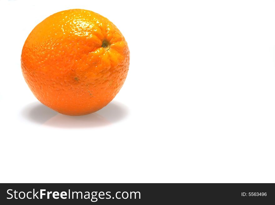 Fresh orange isolated over white.