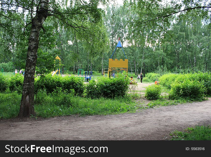 The nature of the Moscow city park in the summer. The nature of the Moscow city park in the summer