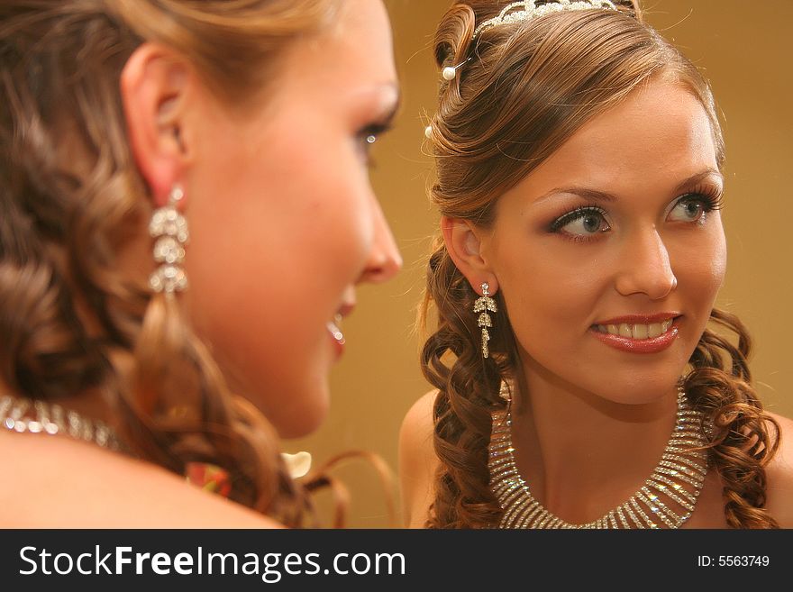 Bride in wedding dress