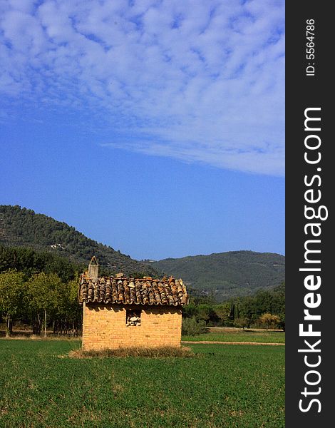 Photo of isolated and abandoned house in umbria. Photo of isolated and abandoned house in umbria