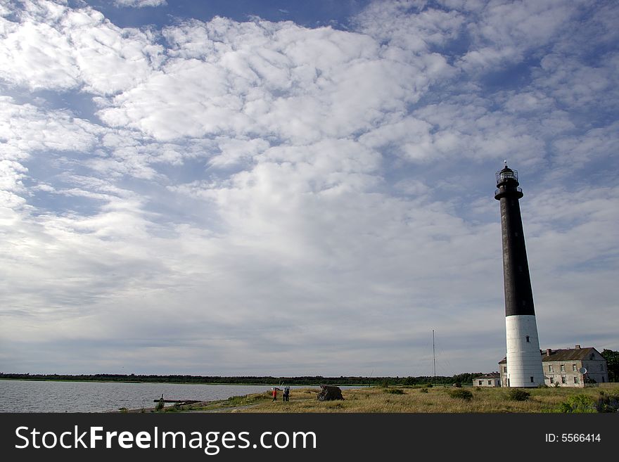 Sõrve lighthouse in Saaremaa. Sõrve peninsula is the closest to South in Saaremaa. Latvia is only 35 kilometres far from Sõrve.