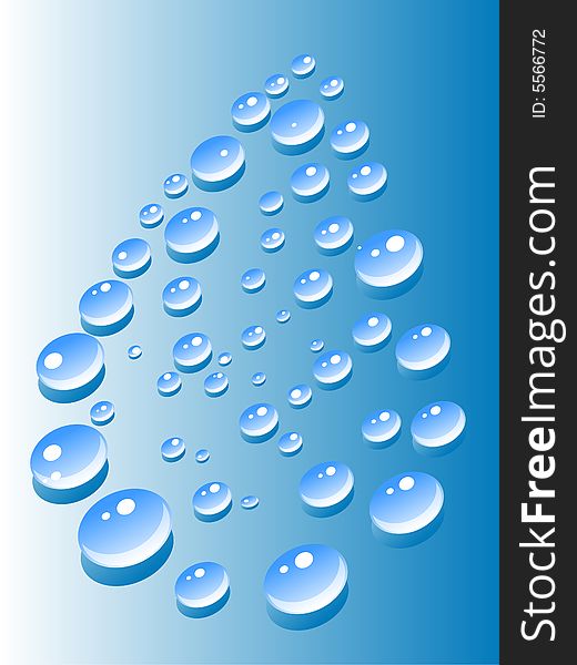 The Droplets background, the illustration