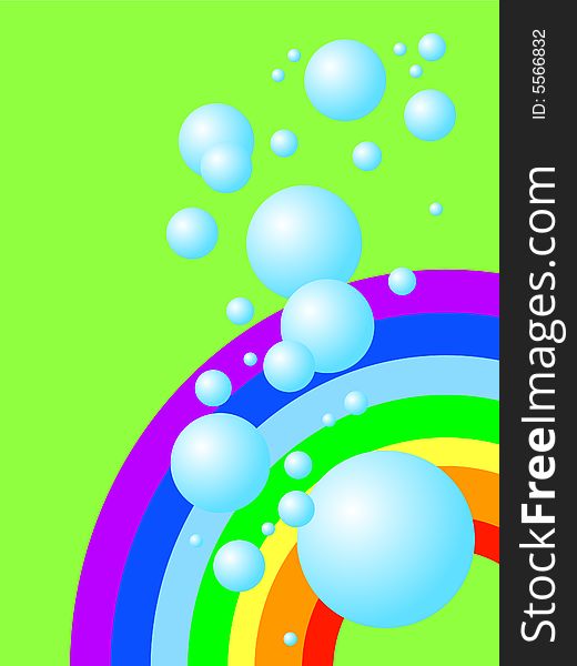 Droplets, The Wavy abstract line, Color illustration