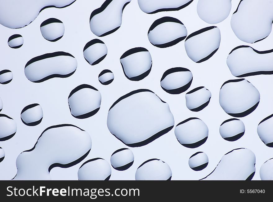 Abstract of black droplets on clean surface