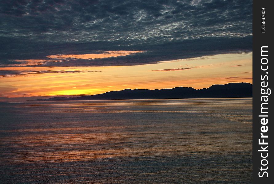 Sunset over the West Coast of Asalska. Sunset over the West Coast of Asalska