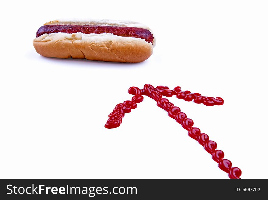 Hotdog With Ketchup Arrow
