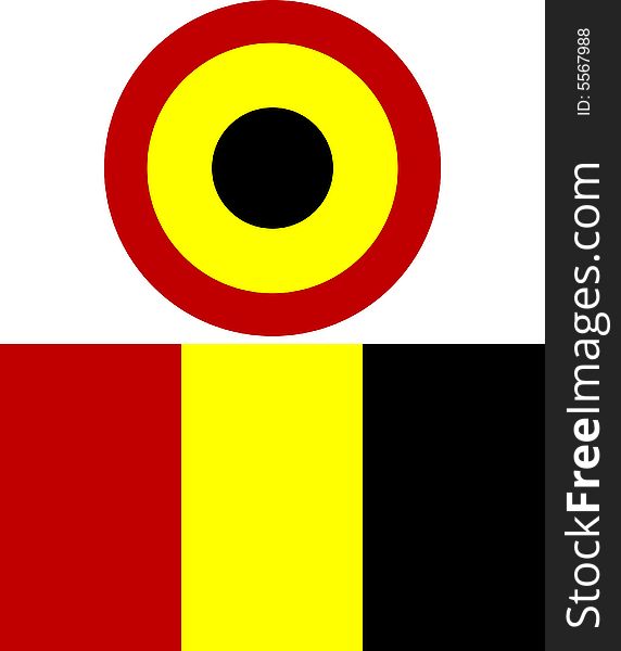 Vector illustration of Belgium aircraft insignia