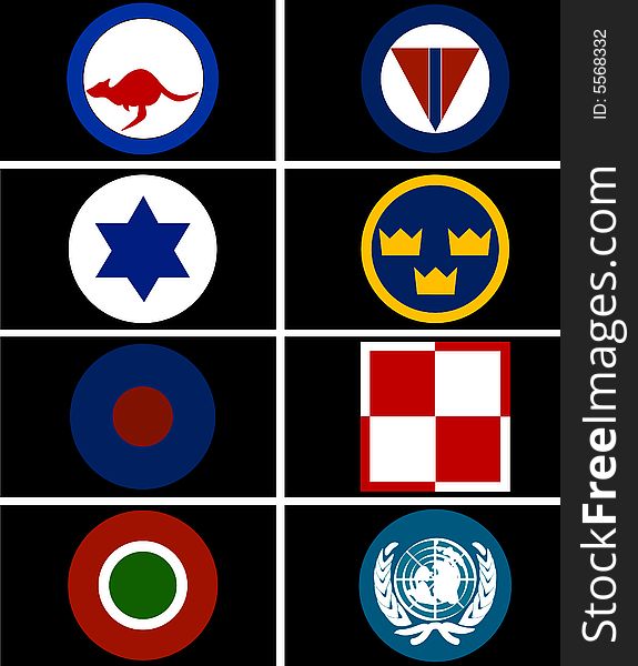 Vector illustration of  aircraft insignia. Vector illustration of  aircraft insignia