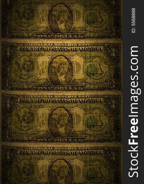 Layer background of US dollar bills. Layer background of US dollar bills