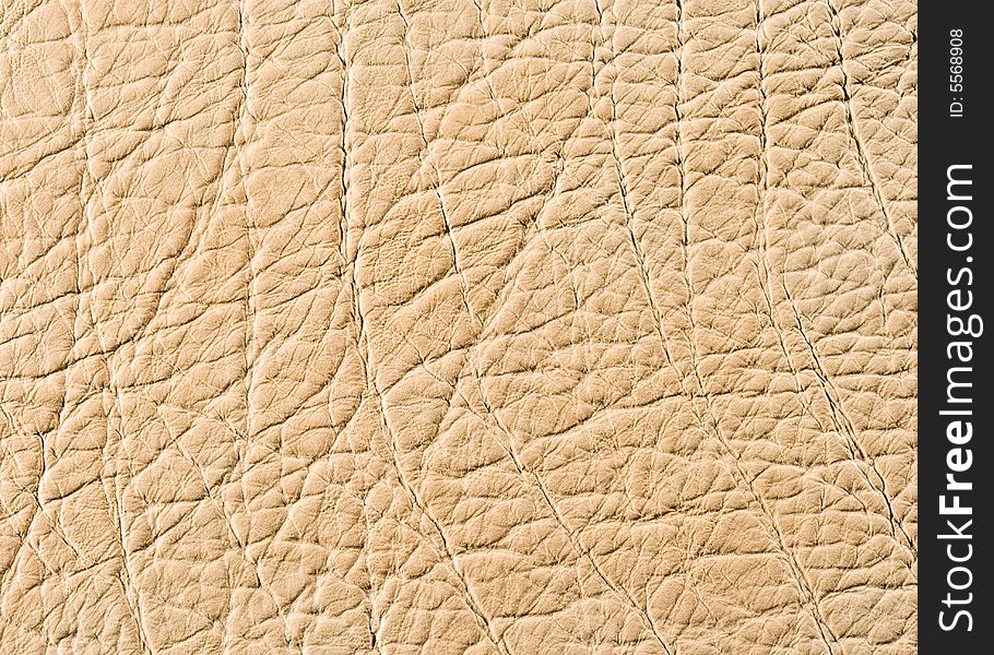 Natural qualitative beige leather texture. Close up. Natural qualitative beige leather texture. Close up.