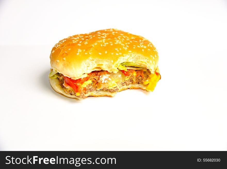 Hamburger on a light background