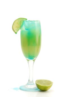 Cocktail - Blue Martini Royalty Free Stock Photos