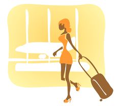 Woman In The Airport Stock Photography