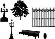 Different Park Elements Royalty Free Stock Photos Different Park Elements Royalty Free Stock Photos
