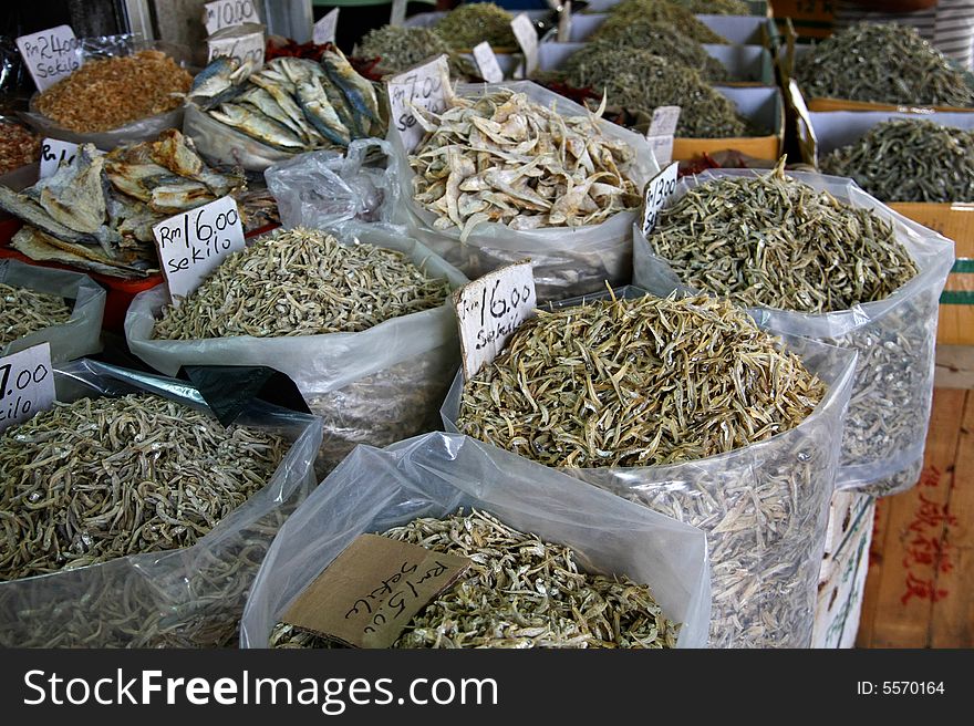 Dried fish in china town