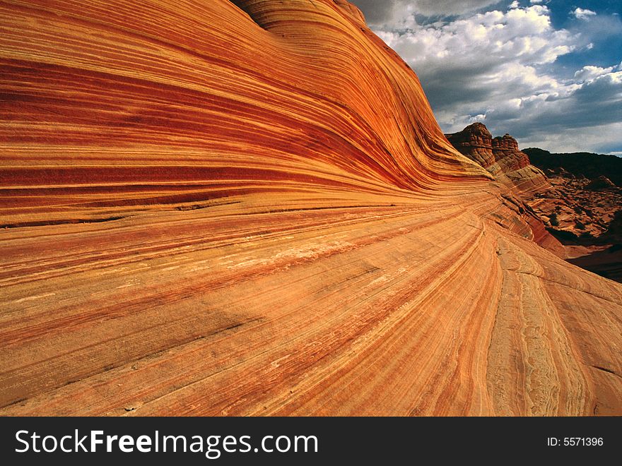 Stone Wave; The Wave; Sandstone formation in Coyote Butte North, Arizona/Utah;