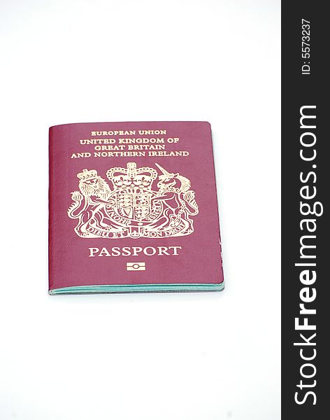 Shot of a British passport isolated on white