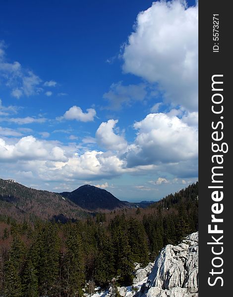 Mountain scene during spring, Velebit, Croatia. Mountain scene during spring, Velebit, Croatia