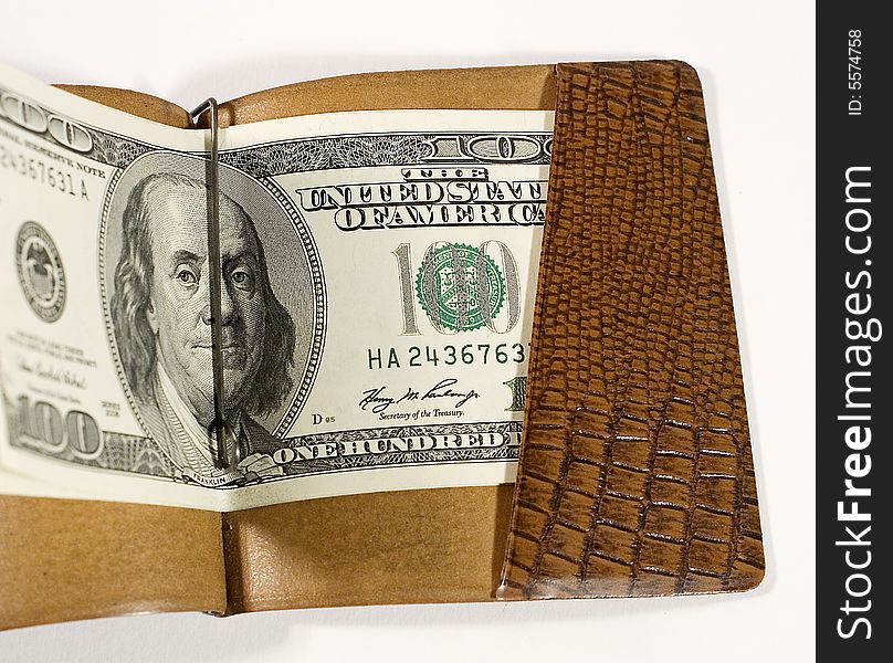 Dollars in a leather billfold