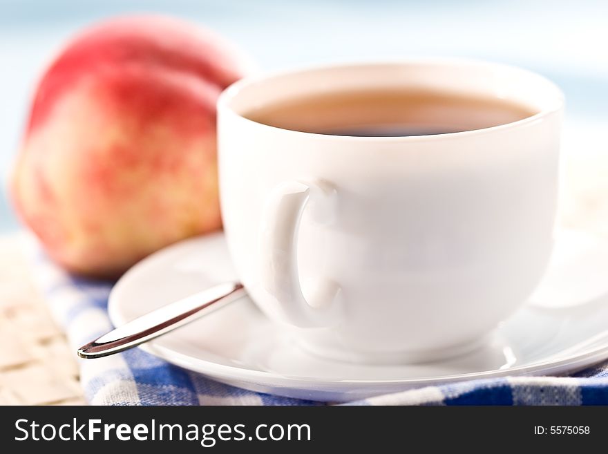 Food series: tasty and ripe fruit with tea in morning. Food series: tasty and ripe fruit with tea in morning