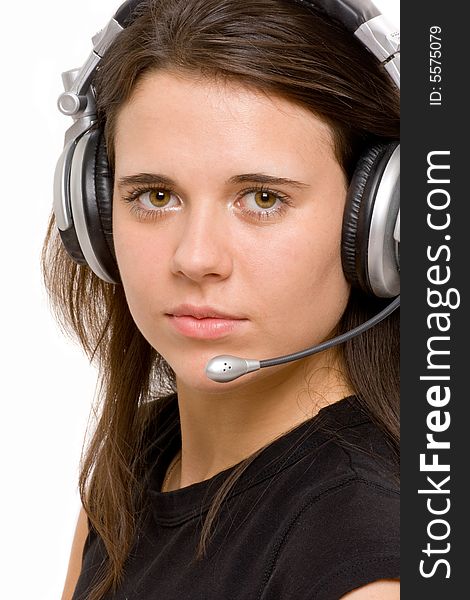 Female Operator With Headset