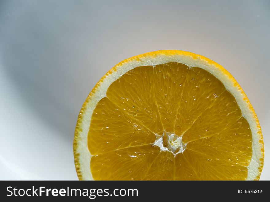 A slice of fresh orange