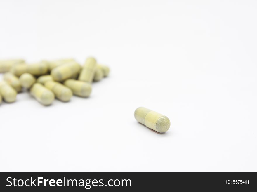 Capsules shoot against white backgroup. Capsules shoot against white backgroup