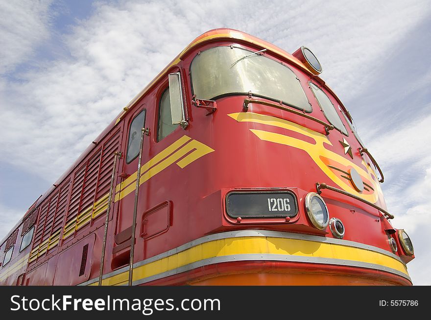 The cabin of old Soviet main locomotive. The cabin of old Soviet main locomotive.